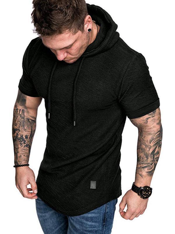 Men's short-sleeved T-shirt sports casual sweater men's hoodie - 808Lush