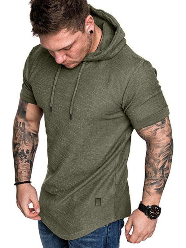 Men's short-sleeved T-shirt sports casual sweater men's hoodie - 808Lush