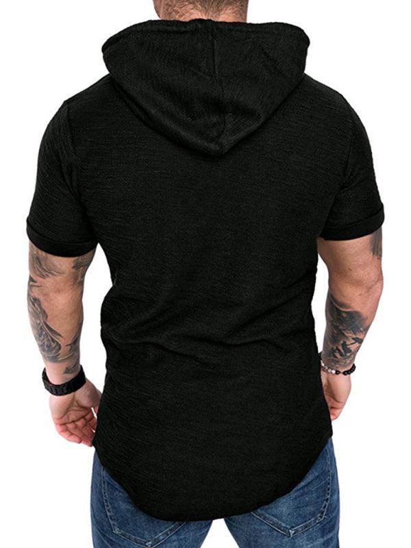 Men's short-sleeved T-shirt sports casual sweater men's hoodie - 808Lush