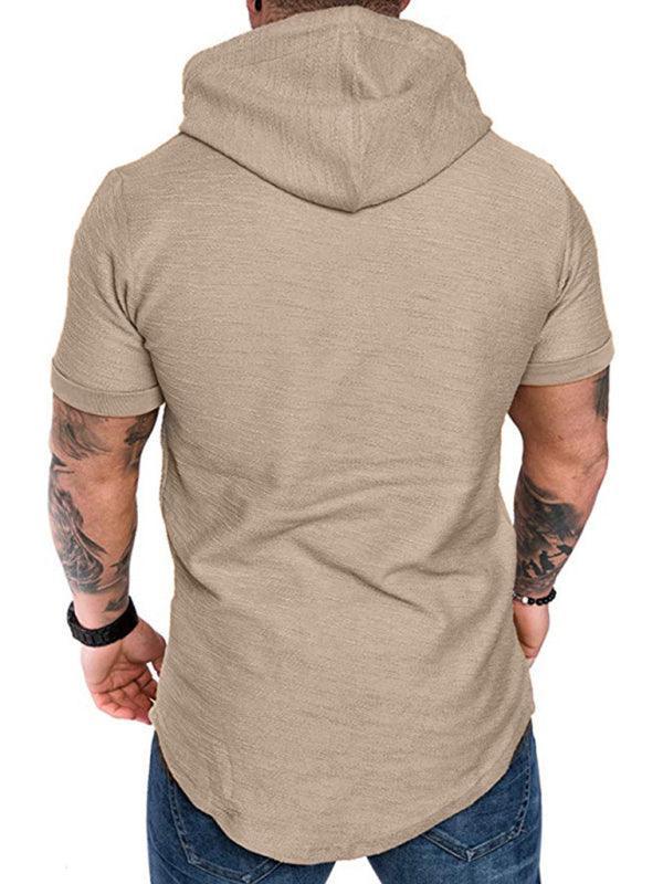 Men's short-sleeved T-shirt sports casual sweater men's hoodie - 808Lush