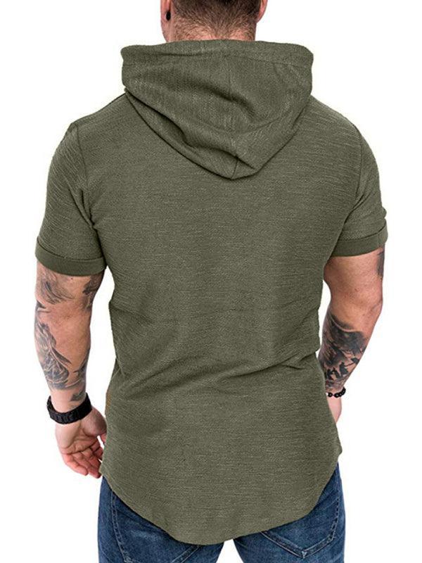 Men's short-sleeved T-shirt sports casual sweater men's hoodie - 808Lush