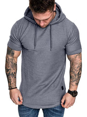 Men's short-sleeved T-shirt sports casual sweater men's hoodie - 808Lush