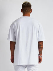 Men's solid color blank loose short-sleeved T-shirt - 808Lush