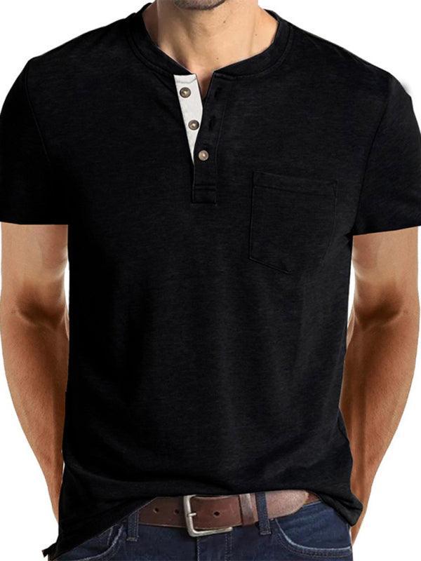 Men's solid color casual short-sleeved T-shirt - 808Lush