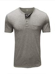 Men's solid color casual short-sleeved T-shirt - 808Lush