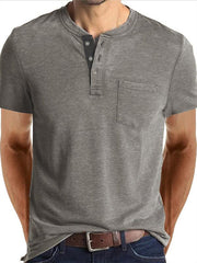 Men's solid color casual short-sleeved T-shirt - 808Lush