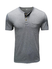 Men's solid color casual short-sleeved T-shirt - 808Lush