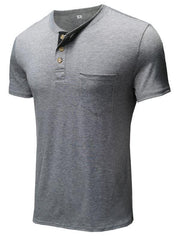 Men's solid color casual short-sleeved T-shirt - 808Lush