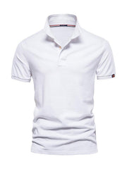 Men's solid color lapel casual short-sleeved POLO shirt - 808Lush