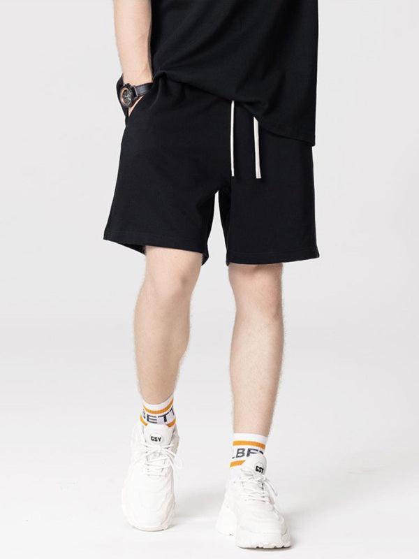 Men's solid color loose casual sports shorts - 808Lush