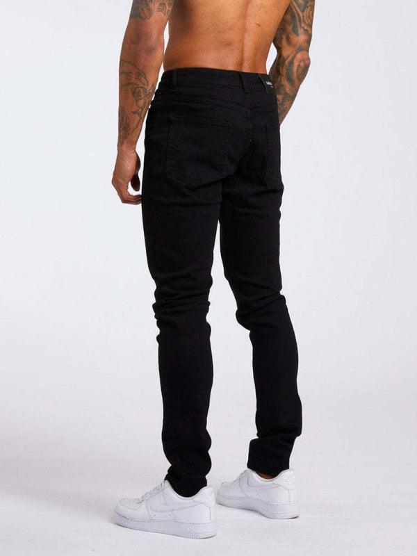 Men's solid slim fit basic skinny jeans - 808Lush