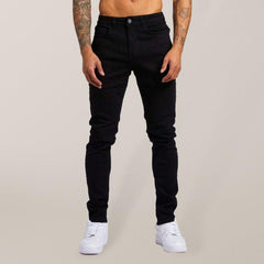 Men's solid slim fit basic skinny jeans - 808Lush