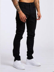 Men's solid slim fit basic skinny jeans - 808Lush