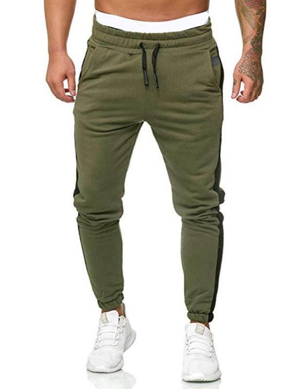 Men's sports color block casual trousers - 808Lush