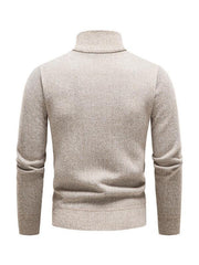 Men's stand-up collar thickened patchwork half-zip lapel sweater pullover sweater - 808Lush