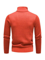 Men's stand-up collar thickened patchwork half-zip lapel sweater pullover sweater - 808Lush