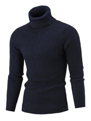 Men's turtleneck casual tight stretch sweater - 808Lush