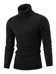 Men's turtleneck casual tight stretch sweater - 808Lush