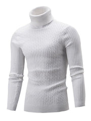 Men's turtleneck casual tight stretch sweater - 808Lush