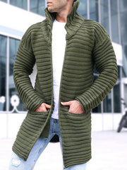 Men's turtleneck long sleeve knitted sweater cardigan - 808Lush