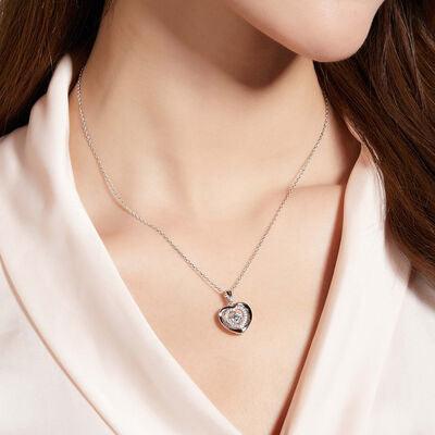 Moissanite 925 Sterling Silver Heart Necklace - 808Lush