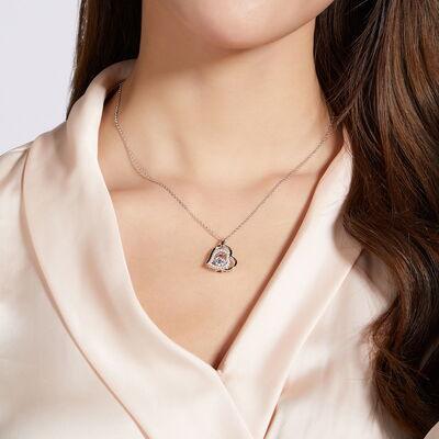 Moissanite 925 Sterling Silver Heart Necklace - 808Lush