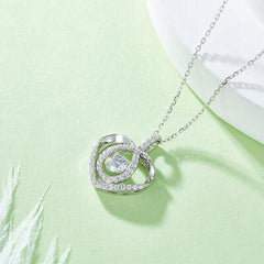 Moissanite 925 Sterling Silver Heart Shape Necklace - 808Lush