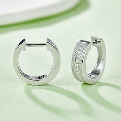 Moissanite 925 Sterling Silver Huggie Earrings - 808Lush