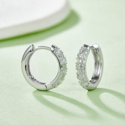 Moissanite 925 Sterling Silver Huggie Earrings - 808Lush