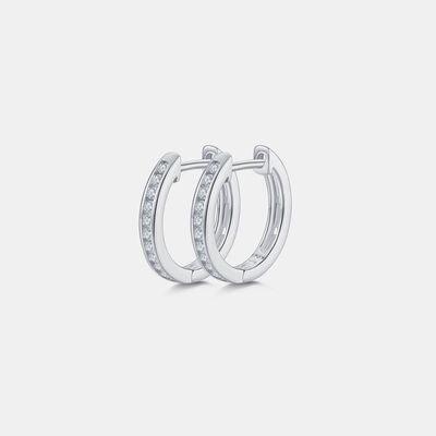 Moissanite 925 Sterling Silver Huggie Earrings - 808Lush