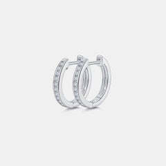 Moissanite 925 Sterling Silver Huggie Earrings - 808Lush