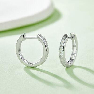 Moissanite 925 Sterling Silver Huggie Earrings - 808Lush