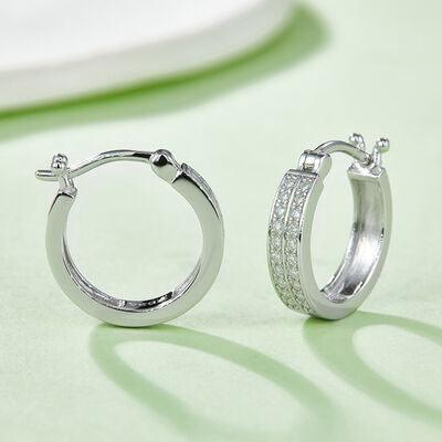 Moissanite 925 Sterling Silver Huggie Earrings - 808Lush