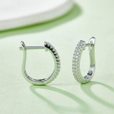 Moissanite 925 Sterling Silver Huggie Earrings - 808Lush