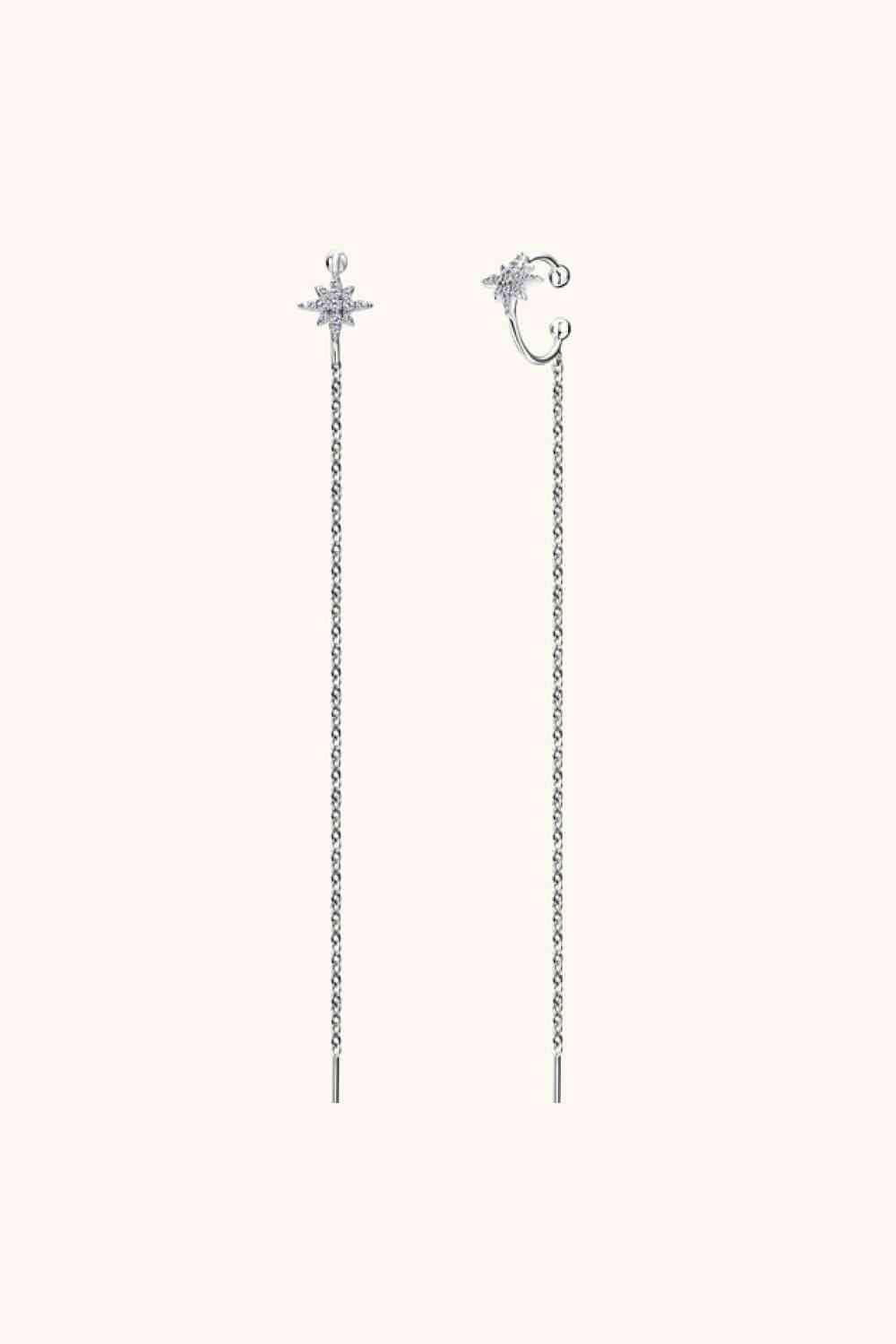 Moissanite 925 Sterling Silver Threader Earrings - 808Lush