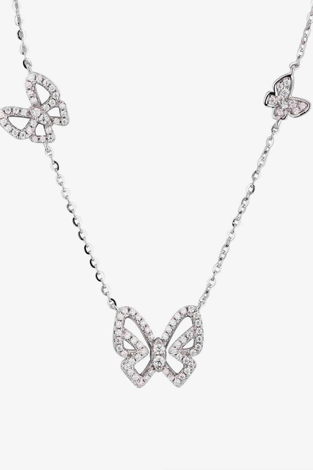 Moissanite Butterfly Shape Necklace - 808Lush