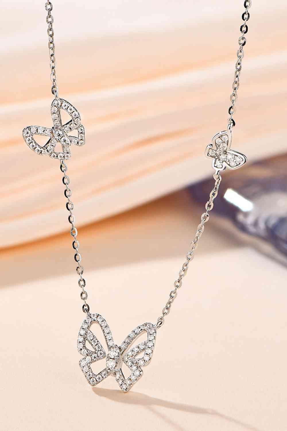 Moissanite Butterfly Shape Necklace - 808Lush