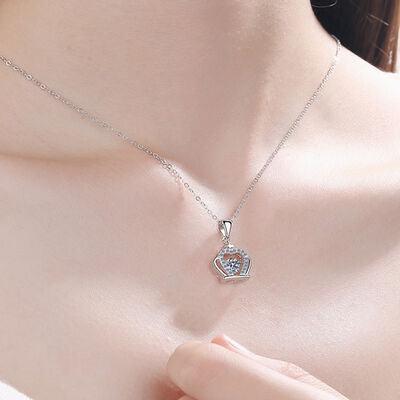 Moissanite Crown 925 Sterling Silver Necklace - 808Lush