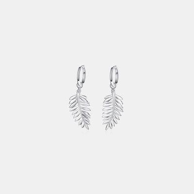 Moissanite Leaf 925 Sterling Silver Earrings - 808Lush