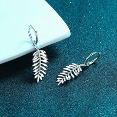 Moissanite Leaf 925 Sterling Silver Earrings - 808Lush