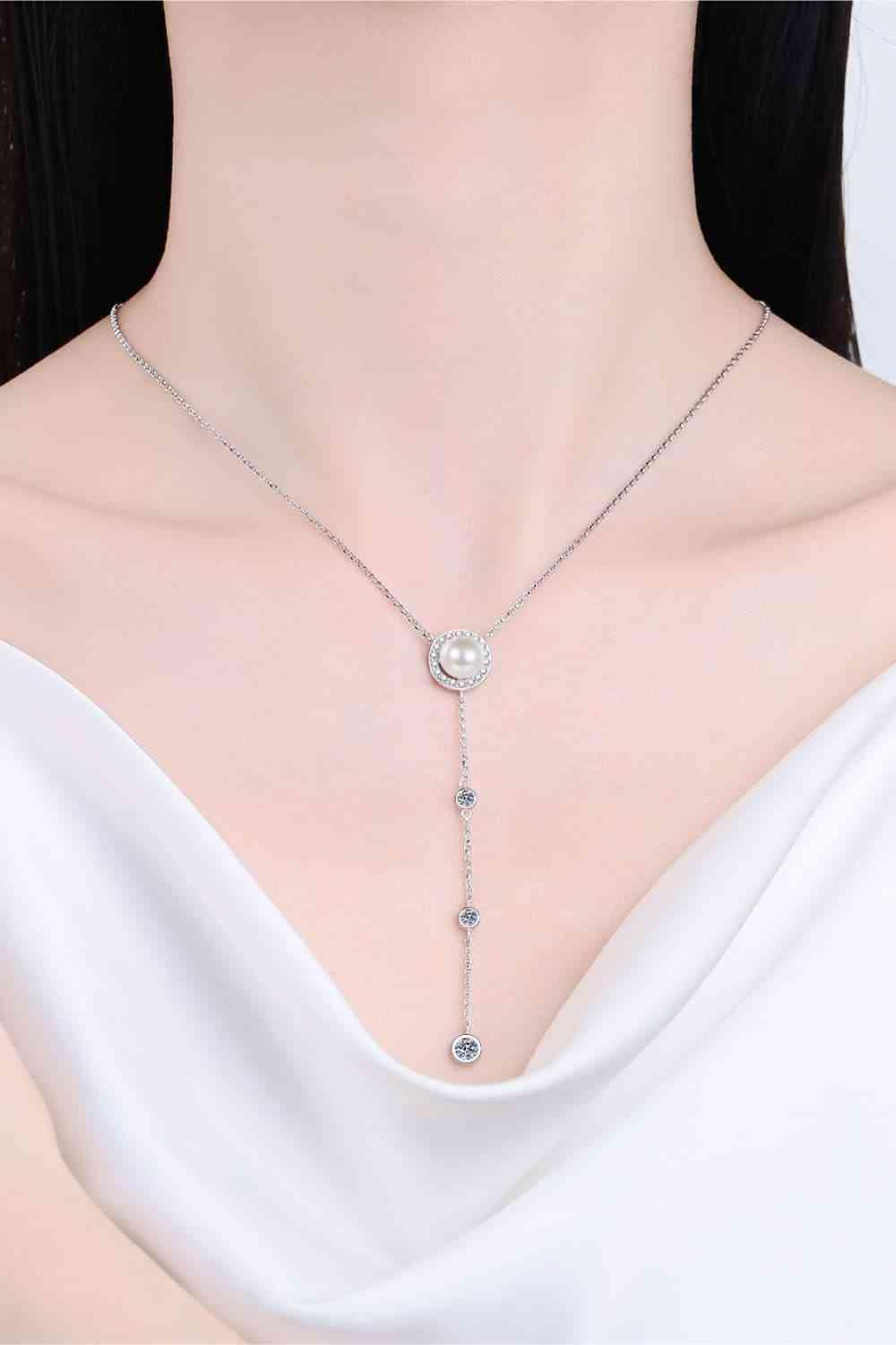 Moissanite Rhodium-Plated Necklace - 808Lush