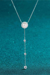 Moissanite Rhodium-Plated Necklace - 808Lush