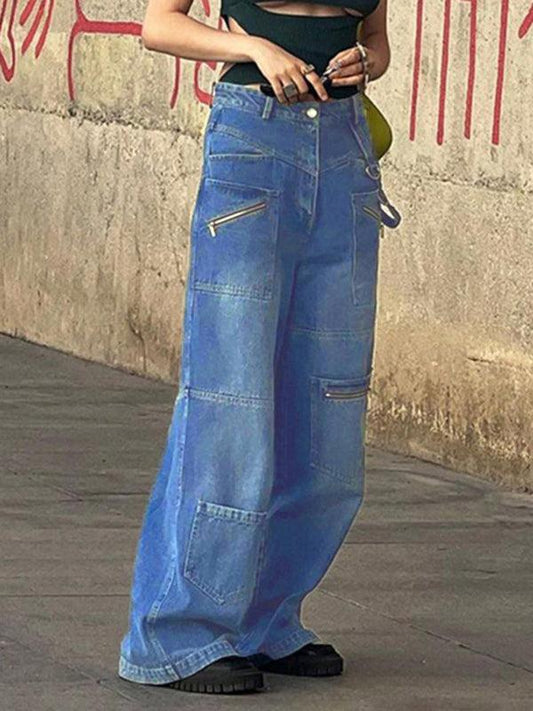 Cargo jeans with a straight leg and wide leg - 808Lush
