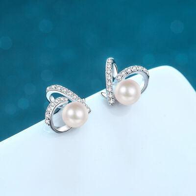 Natural Pearl Moissanite 925 Sterling Silver Earrings - 808Lush