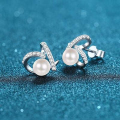 Natural Pearl Moissanite 925 Sterling Silver Earrings - 808Lush