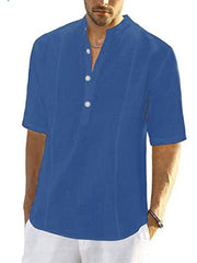 Men's Shirt Comfortable Casual Linen Shirt With Long Sleeves - 808Lush