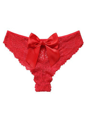 Christmas outfit sexy bow breathable lace low waist panties - 808Lush