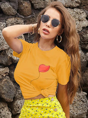 Valentine's Day Printed Fashion Short Sleeve T-Shirt - 808Lush