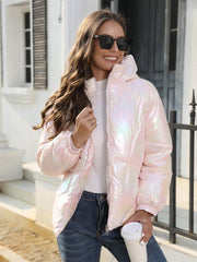 Shiny Cotton Hooded Bread Jacket Warm Cotton Jacket - 808Lush