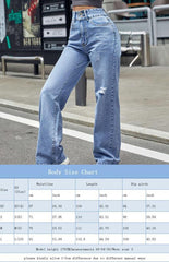 High Waist Straight Tube Slim Loose Jeans - 808Lush